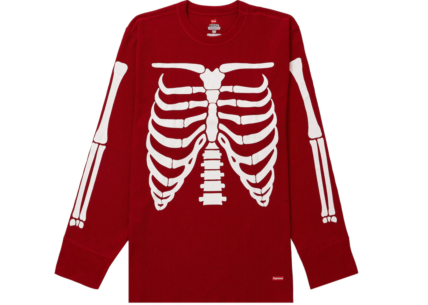 SUPREME HANES BONES THERMAL CREW (1 PACK) RED