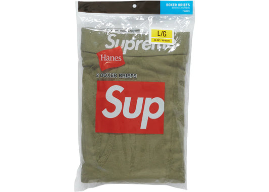 SUPREME HANES BOXERS OLIVE