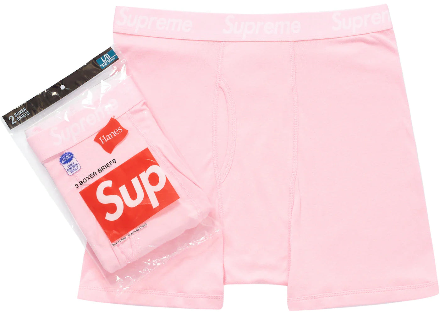 SUPREME HANES BOXERS PINK