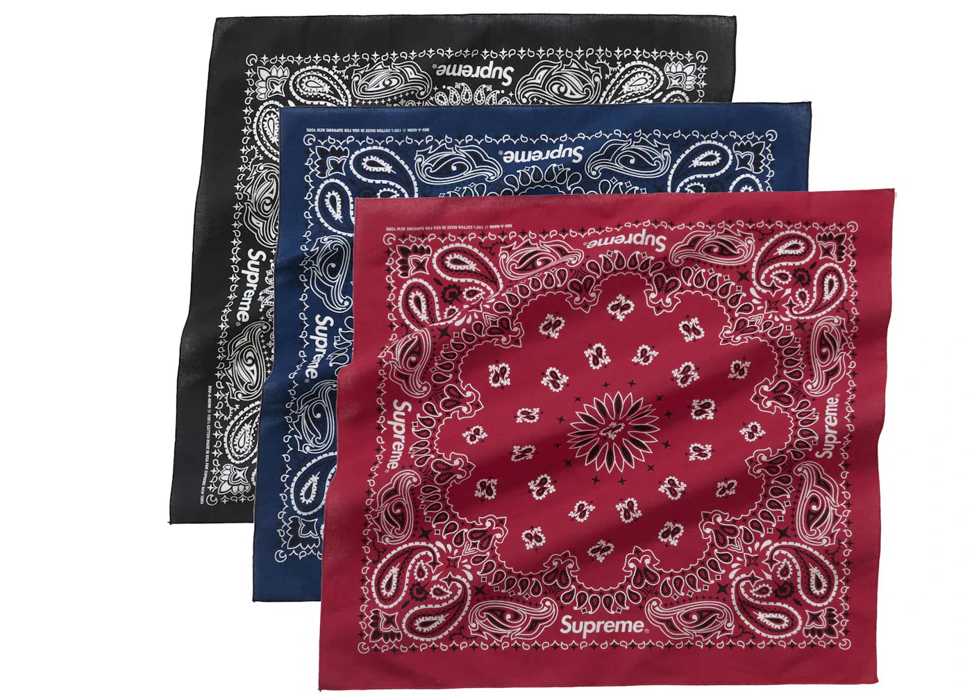 SUPREME HAV-A-HANK BANDANAS (3 PACK) MULTICOLOR