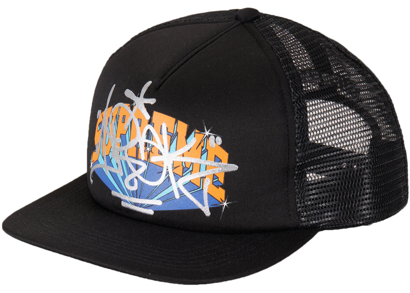 SUPREME IRAK ARC MESH BACK 5-PANEL BLACK