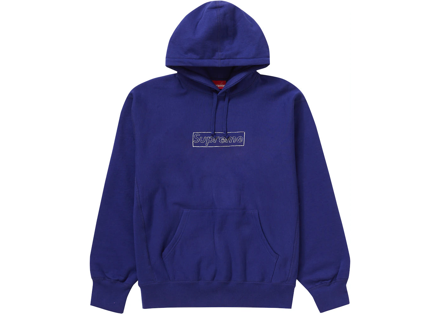 SUP X KAWS CHALK LOGO HOODIE "WASHED NAVY"