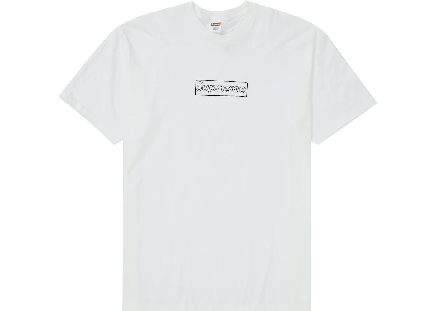 SUPREME KAWS CHALK LOGO TEE "WHITE"