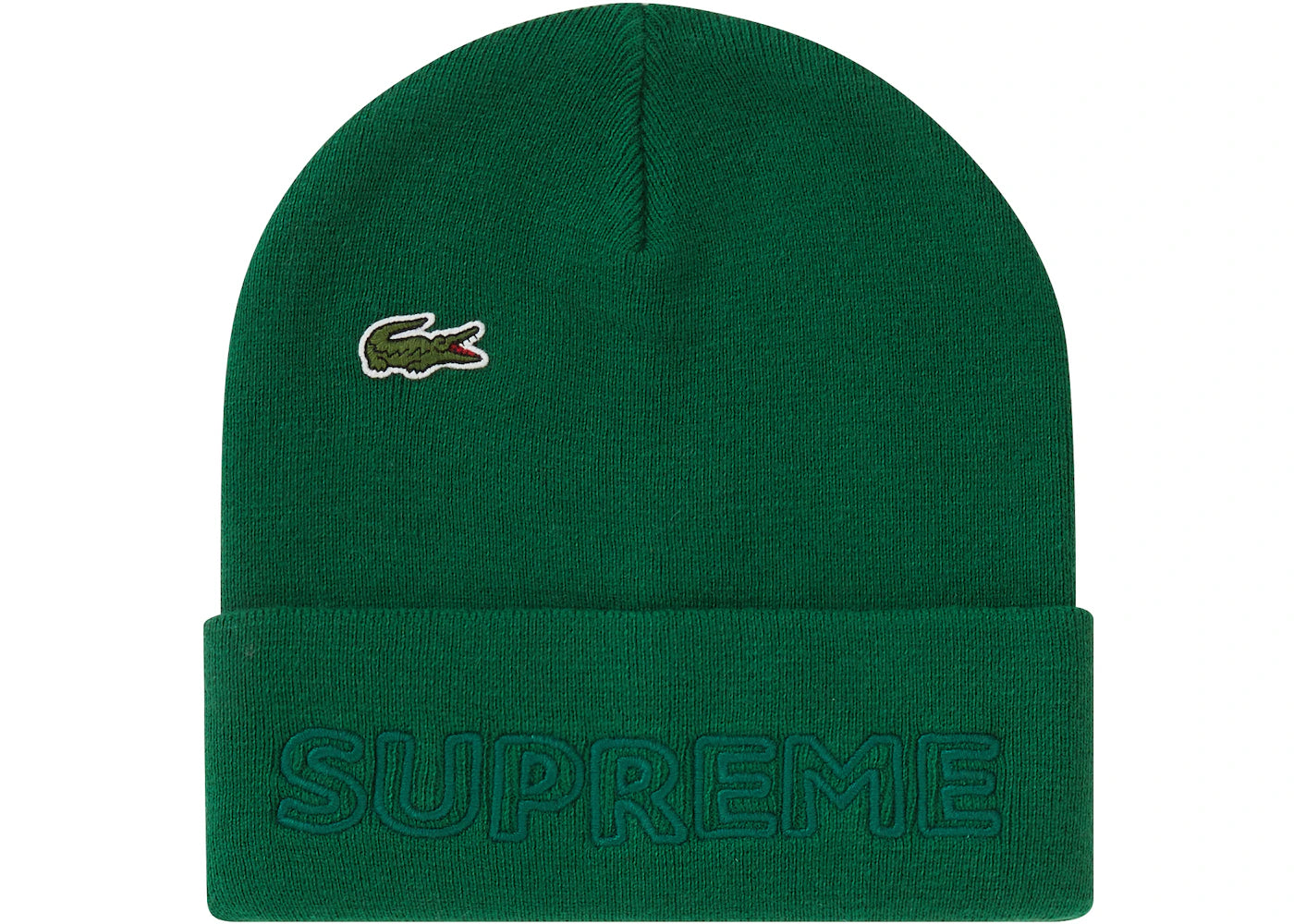 SUPREME LACOSTE BEANIE GREEN