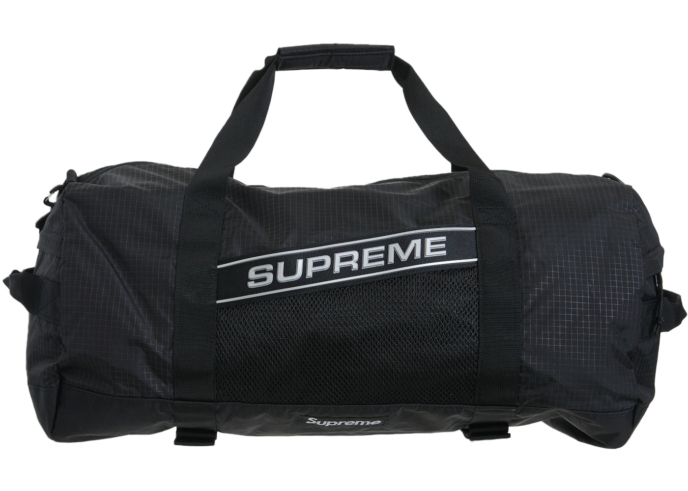 SUPREME LOGO DUFFLE BAG BLACK