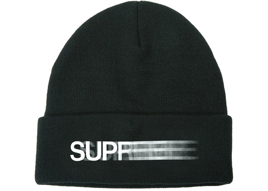 SUPREME MOTION LOGO BEANIE "BLACK"