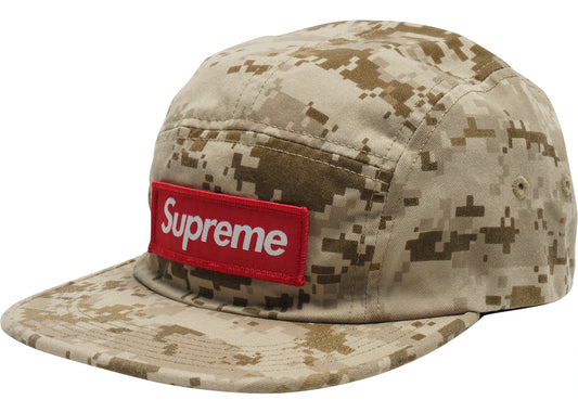 SUPREME NYCO TWILL CAMP CAP TAN DIGI CAMO