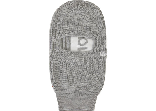 SUPREME NEW ERA BACK LOGO BALACLAVA "HEATHER GREY"