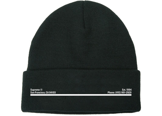 SUPREME NEW ERA SHOP BEANIE BLACK SAN FRANCISCO