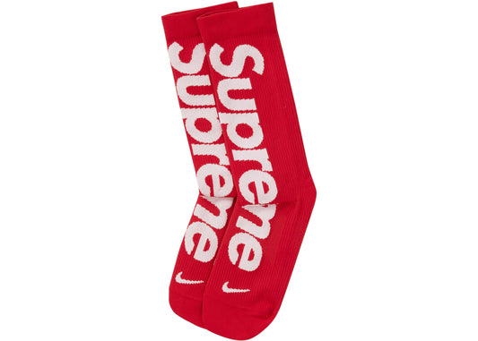 SUPREME CUSHION CREW SOCKS RED