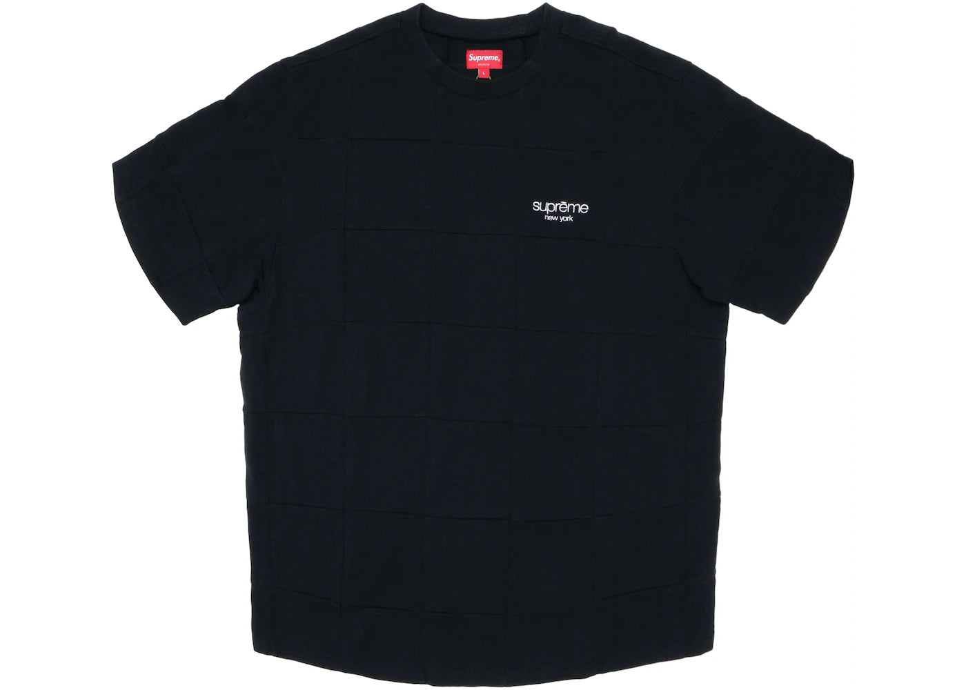 SUPREME PATCHWORK PIQUE TEE BLACK