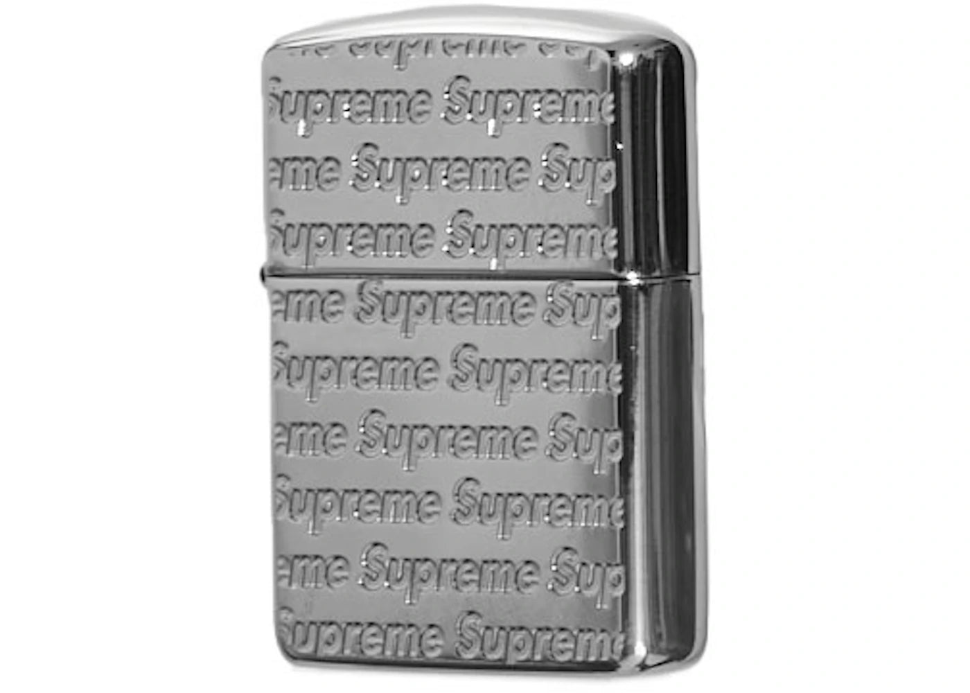 SUPREME REPEAT ENGRAVED ZIPPO SILVER