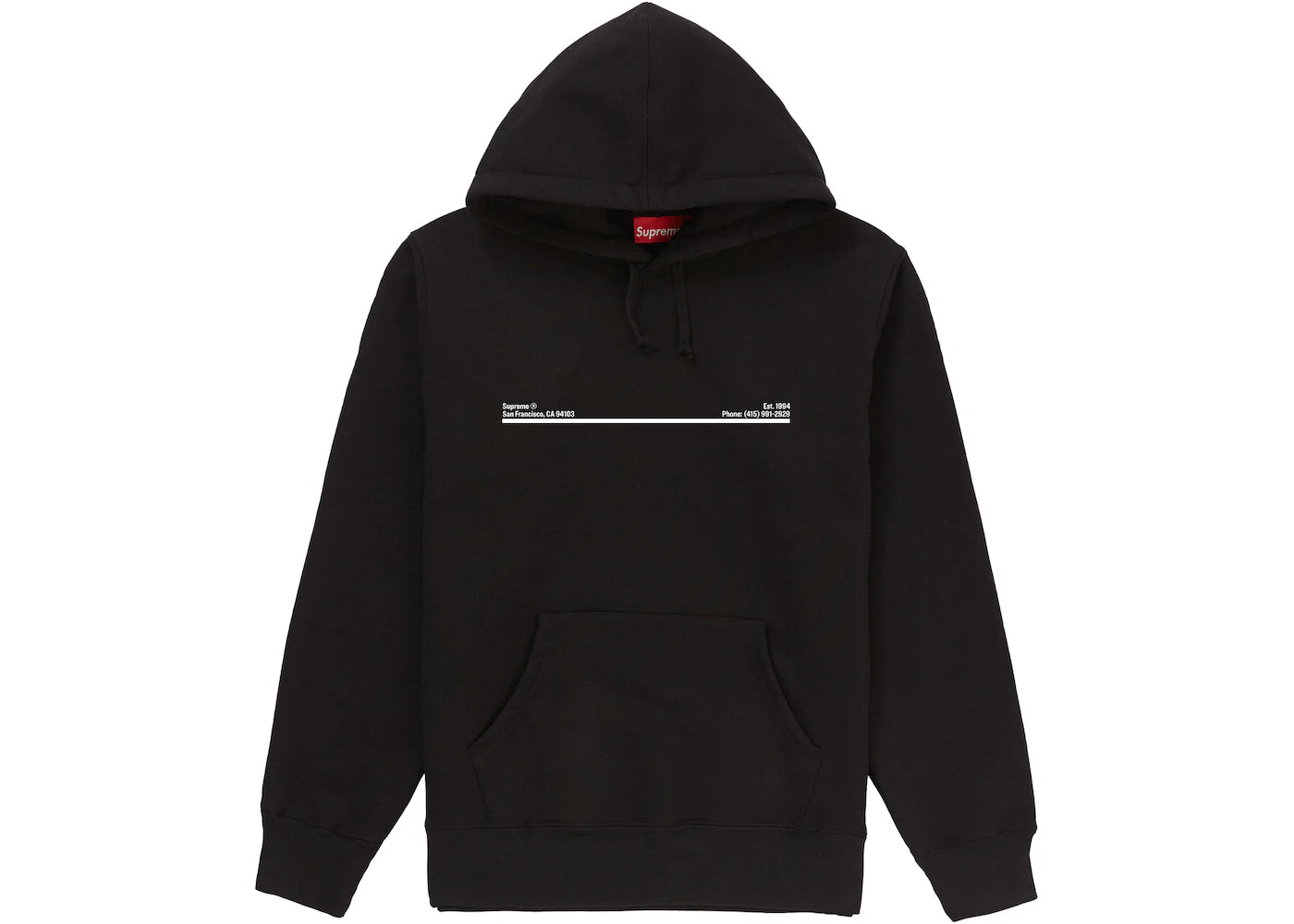 SUPREME SHOP HOODED SWEATSHIRT "SAN FRANCISCO BLACK"