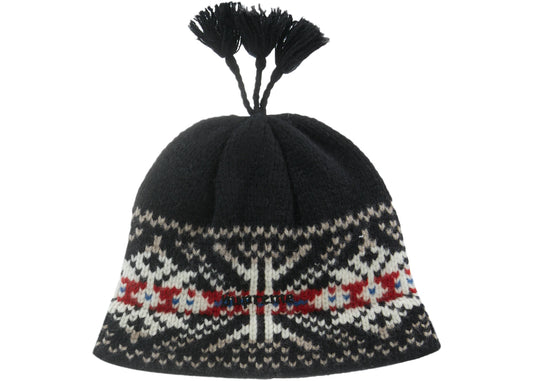 SUPREME TASSLE BEANIE BLACK