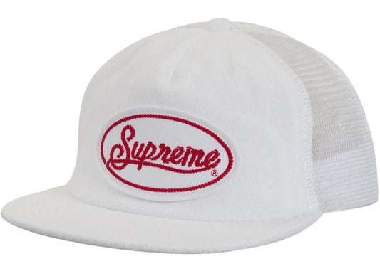 SUPREME TERRY MESH BACK 5 PANEL WHITE