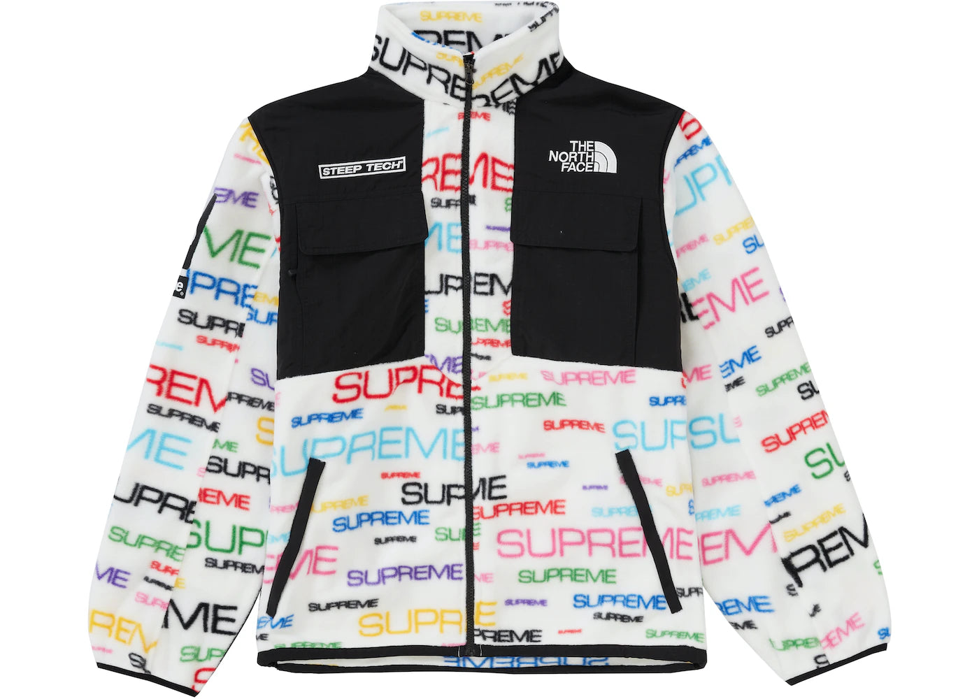 SUPREME THE NORTH FACE STEEP TECH FLEECE JACKET WHITE