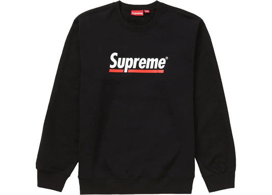 SUPREME UNDERLINE CREWNECK "BLACK"