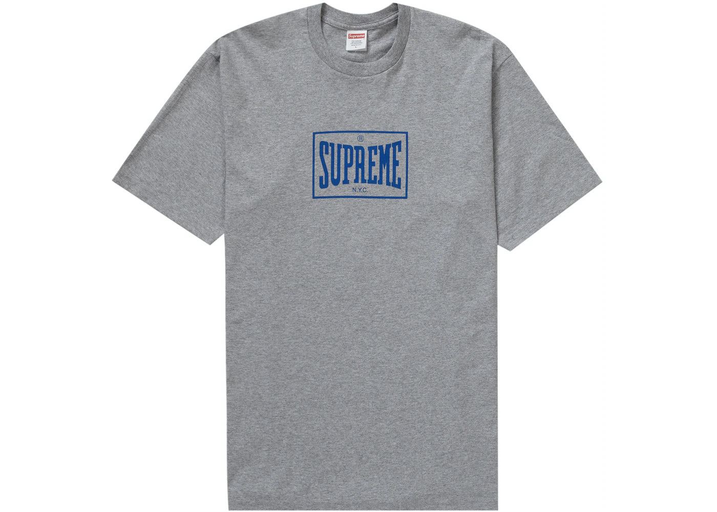 SUPREME EVERLAST WARMUP TEE "GREY HEATHER GREY"