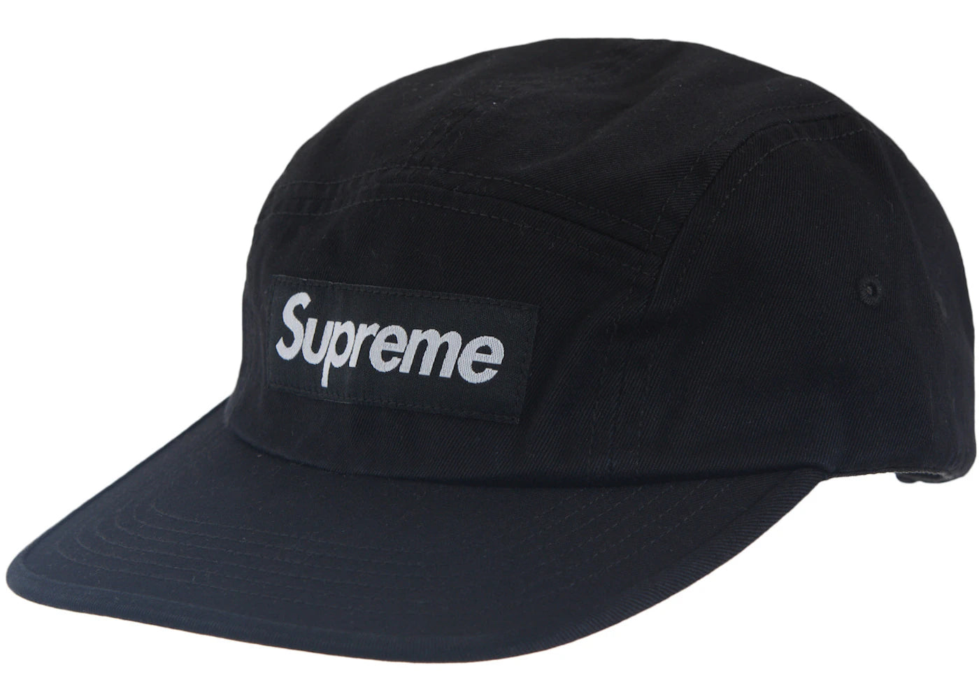 SUPREME WASHED CHINO TWILL CAMP CAP (SS24) BLACK