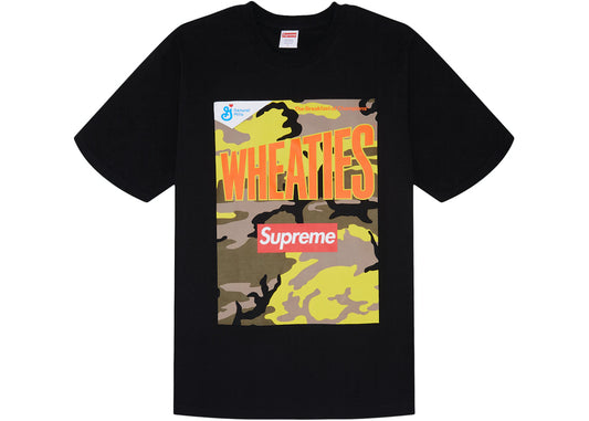 SUPREME WHEATIES TEE "BLACK"