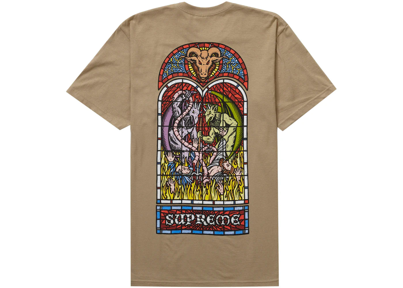 SUPREME WORSHIP TEE KHAKI