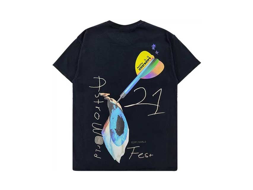 TRAVIS SCOTT ASTROWORLD DART TEE "BLACK"