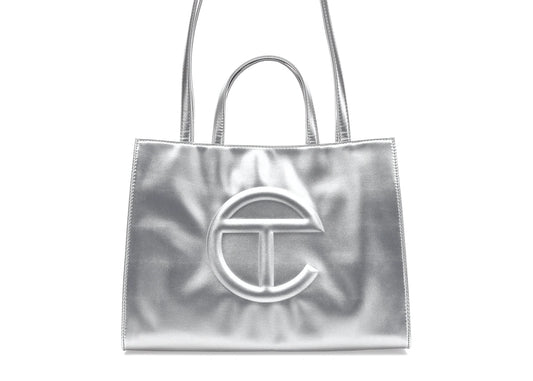 TELFAR SHOPPING BAG MEDIUM "SILVER"