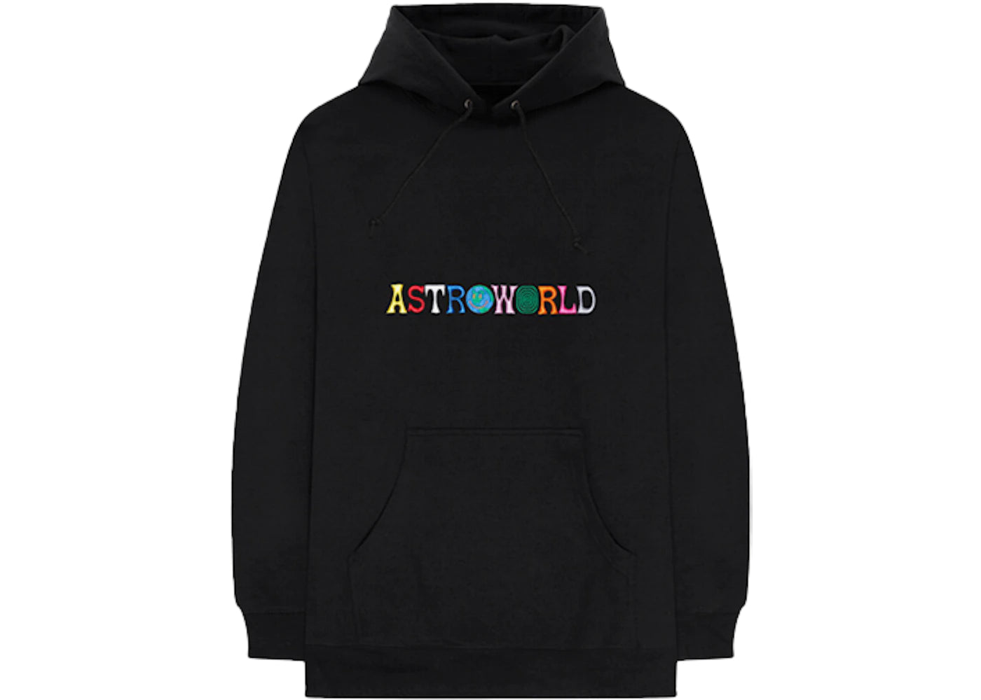 TRAVIS SCOTT ASTROWORLD LOGO HOODIE "BLACK"