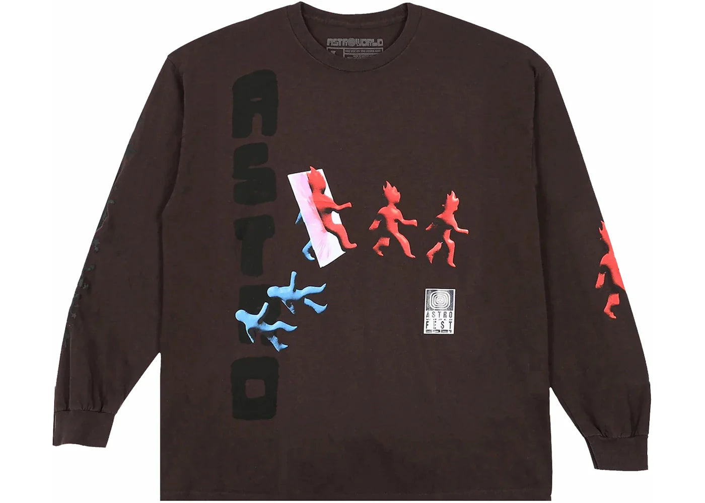 TRAVIS SCOTT ASTROWORLD OTHERSIDE L/S TEE "BROWN"