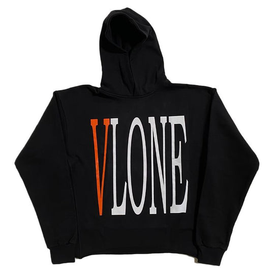 VLONE ORANGE STAPLE HOODIE "BLACK"