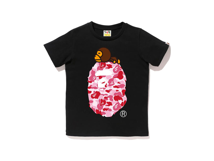 BAPE MILO ON APE HEAD ABC PINK CAMO TEE "BLACK"