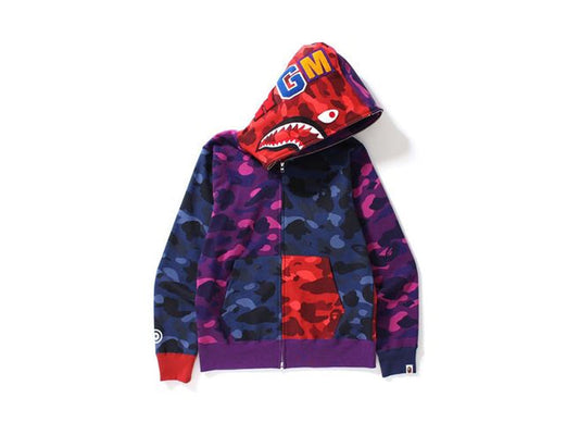 BAPE SHARK WGM DOUBLE HOODIE "CRAZY CAMO"