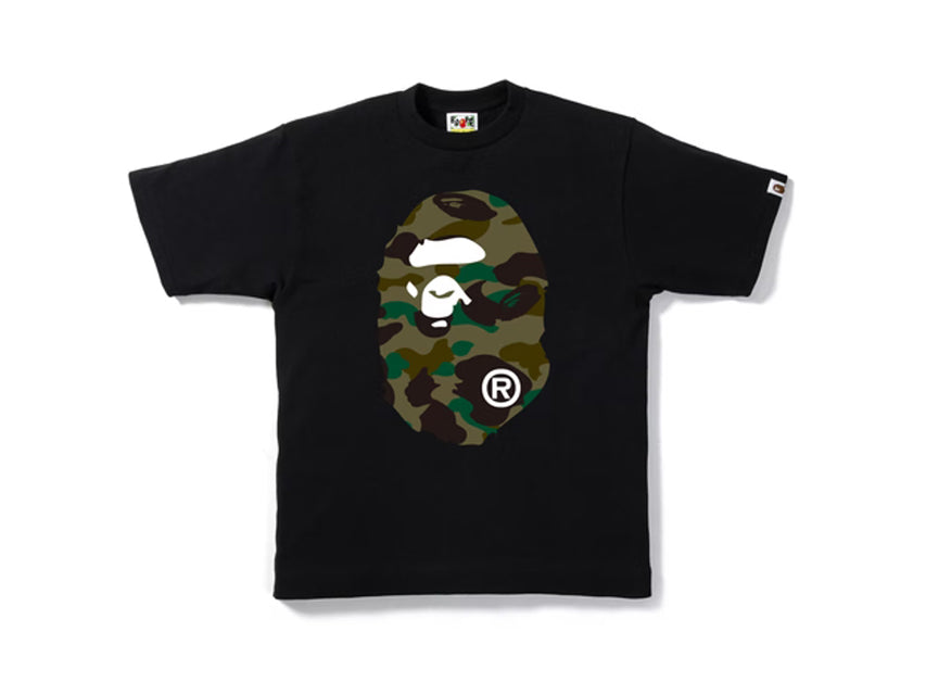 BAPE APE HEAD CREW NECK "BLACK/GREEN CAMO"