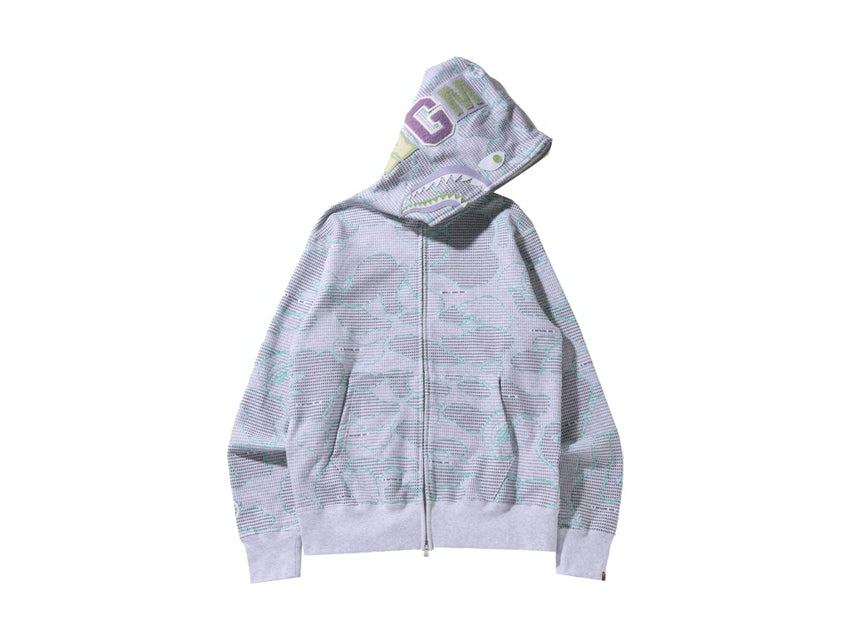 BAPE CAMO TEXT FULL ZIP "GREY"