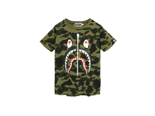 BAPE FIRST CAMO SHARK TEE "GREEN/BLACK"