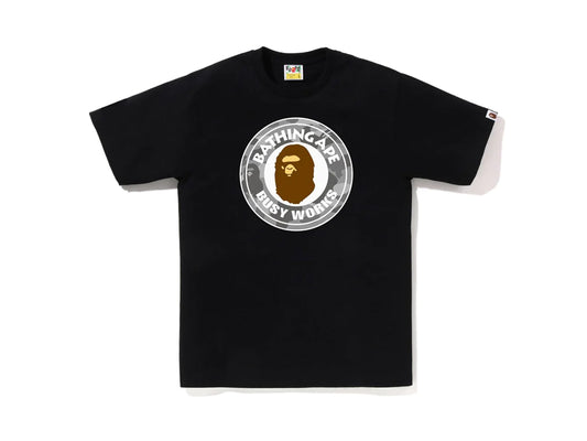 BAPE BUSY WORKS HONEYCOMB GREY CAMO TEE "BLACK"