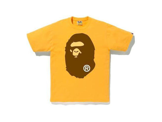 BAPE APE HEAD BADGE RED TEE "YELLOW"