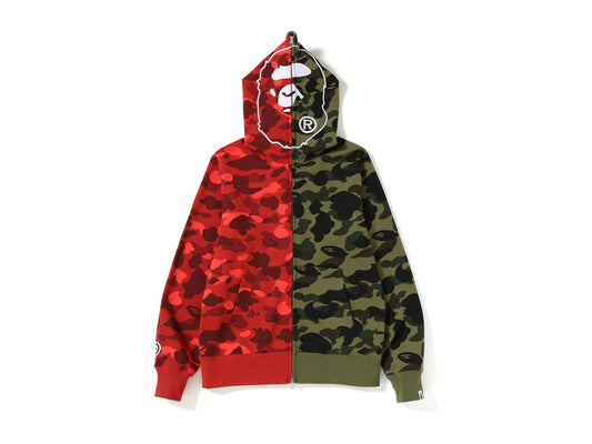 BAPE SHARK ZIP UP "RED/GREEN CAMO"