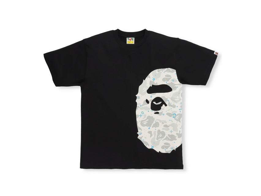 BAPE SIDE APE HEAD SPACE CAMO TEE "BLACK"