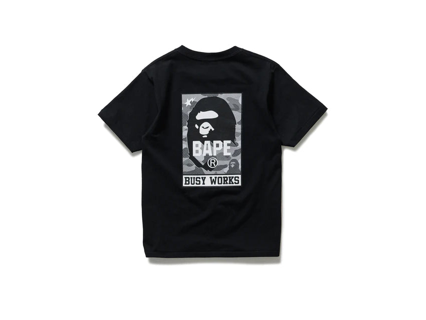 BAPE COLLEGE HONEYCOMB GREY CAMO TEE "BLACK"