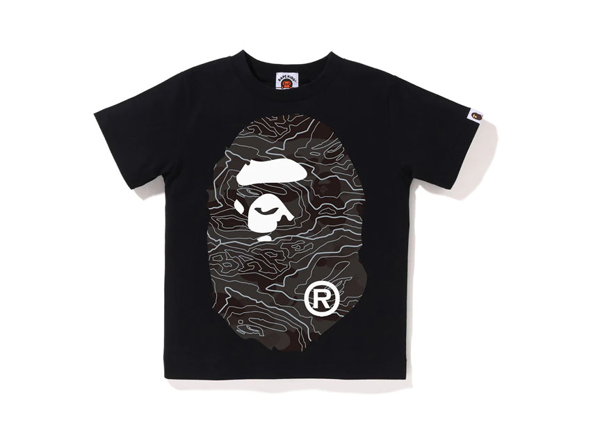 BAPE APE HEAD LAYERED LINE BLACK CAMO TEE  KIDS "BLACK"