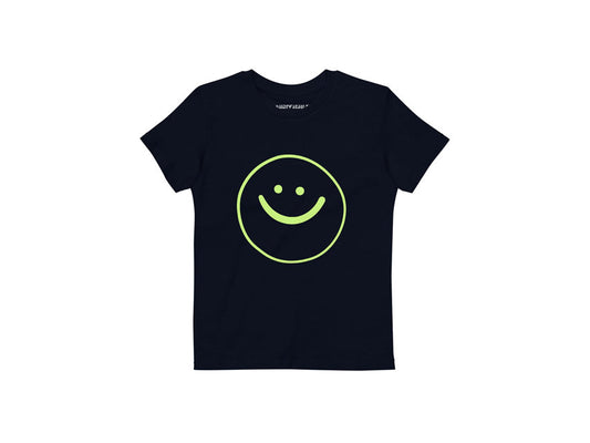 KIDS SMILEY TEE "BLACK/WHITE"