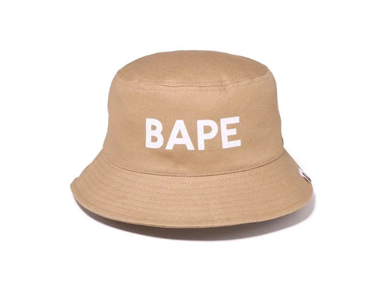 BAPE STA LOGO BUCKET HAT SS23 "TAN"