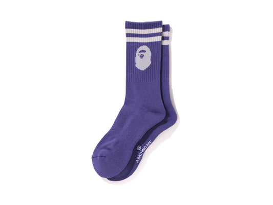 BAPE LOGO SOCKS "PURPLE"