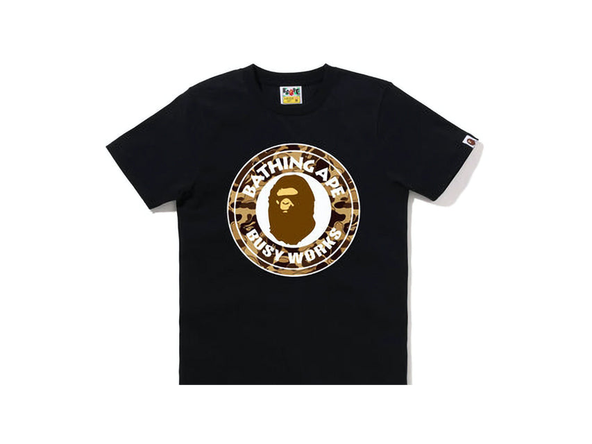 BAPE BUSY WORKS COOKIE CAMO TEE "BLACK"