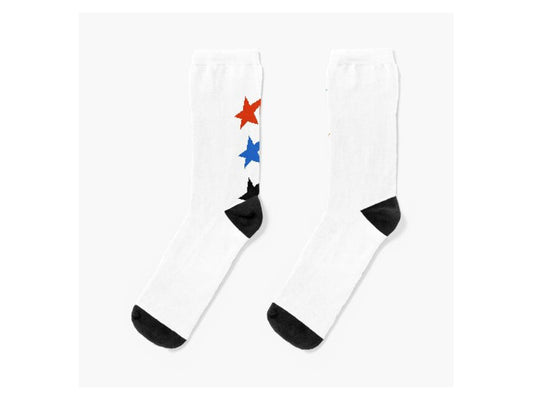 BAPE VERTICAL LOGO SOCKS  KIDS "WHITE/BLUE"