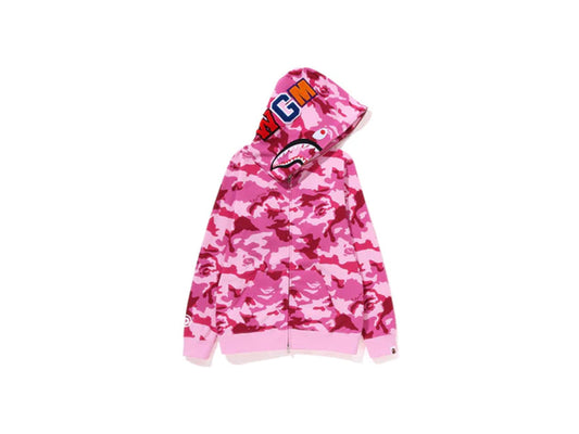 BAPE SHARK WGM HOODIE "WOODLAND PINK CAMO"