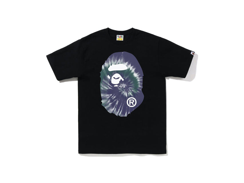 BAPE APE HEAD PURPLE TIE DYE F/B TEE "BLACK"