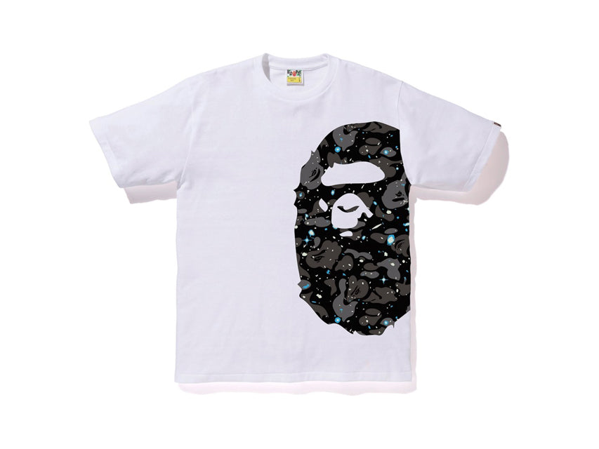 BAPE SIDE APE HEAD SPACE CAMO TEE "WHITE"