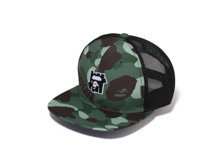 BAPE X UNDFTD TRUCKER HAT "GREEN CAMO"